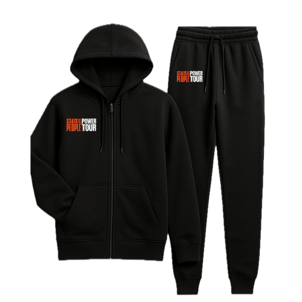 State of the People Zip Up Sweatsuit
