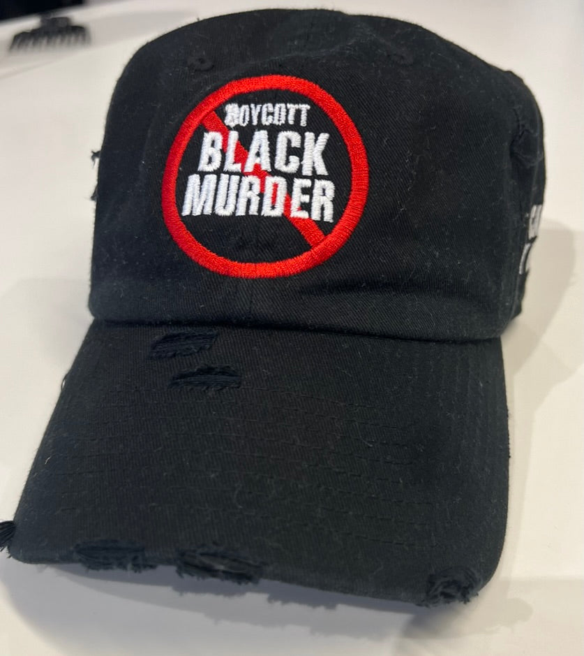 Boycott Black Murder Distressed Dad Hat